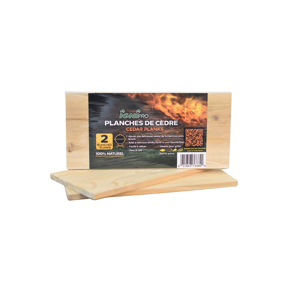 2 Planches de cèdre pour le BBQ